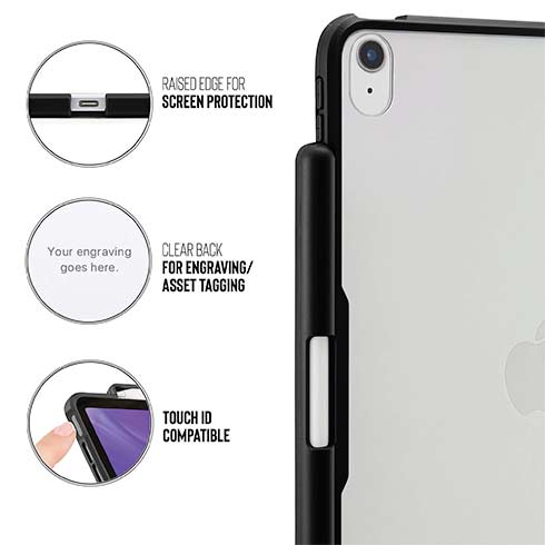 Pipetto puzdro Origami Pencil Case pre iPad Air 11" M1/M2/M3 - Black
