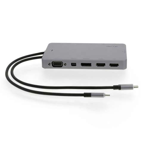 LMP USB-C Display Dock 2 4K 12-port - Space Gray Aluminium