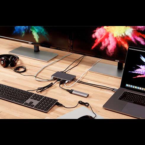 LMP USB-C Display Dock 2 4K 12-port - Space Gray Aluminium