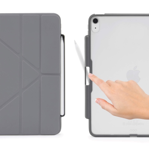 Pipetto puzdro Origami Pencil Case pre iPad Air 11" M1/M2/M3 - Dark Grey