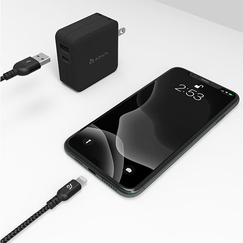 Adam Elements kábel PeAk III 120B Lightning to USB 1,2m - Black