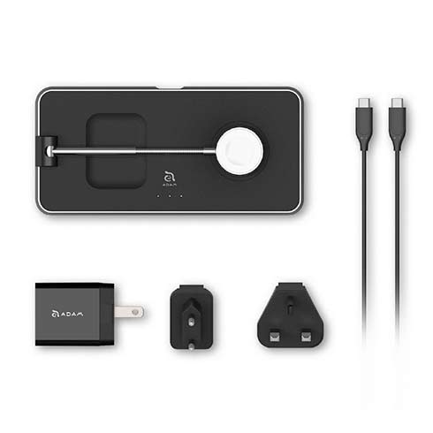 Adam Elements Omnia Q3 3-in-1 Wireless Charger + 24W charger - Black
