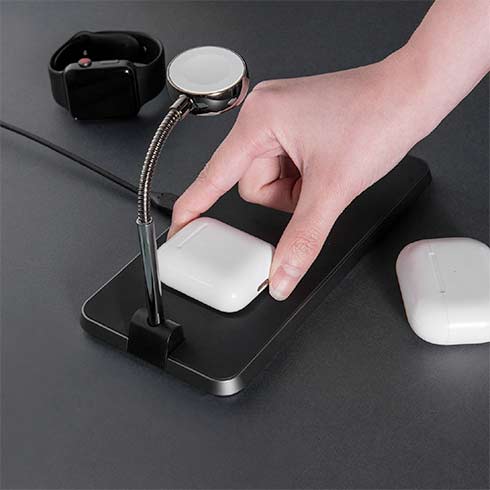 Adam Elements Omnia Q3 3-in-1 Wireless Charger + 24W charger - Black