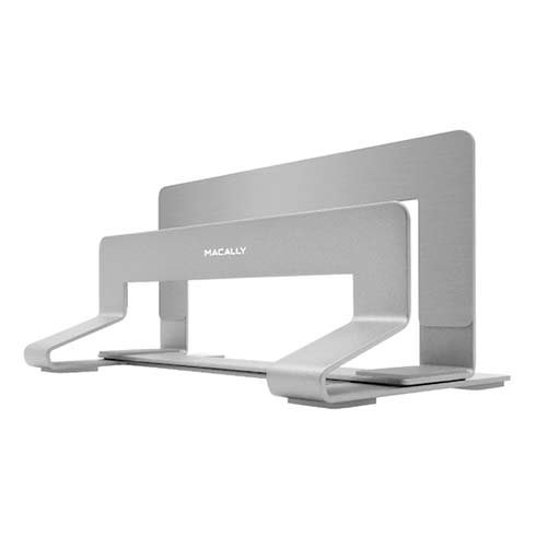 Macally stojan Vertical laptop stand-Silver Aluminium