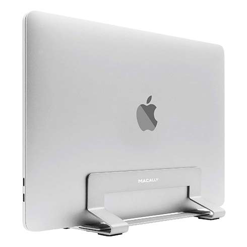 Macally stojan Vertical laptop stand-Silver Aluminium