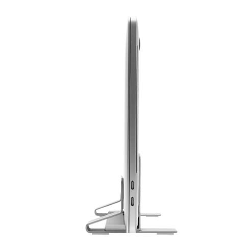 Macally stojan Vertical laptop stand-Silver Aluminium