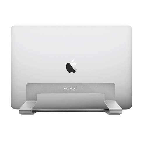 Macally stojan Vertical laptop stand-Silver Aluminium