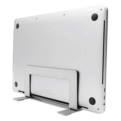 Macally stojan Vertical laptop stand-Silver Aluminium
