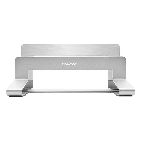 Macally stojan Vertical laptop stand-Silver Aluminium