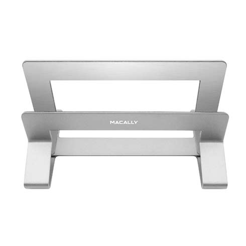 Macally stojan Vertical laptop stand-Silver Aluminium