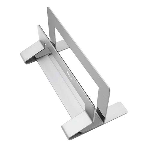 Macally stojan Vertical laptop stand-Silver Aluminium