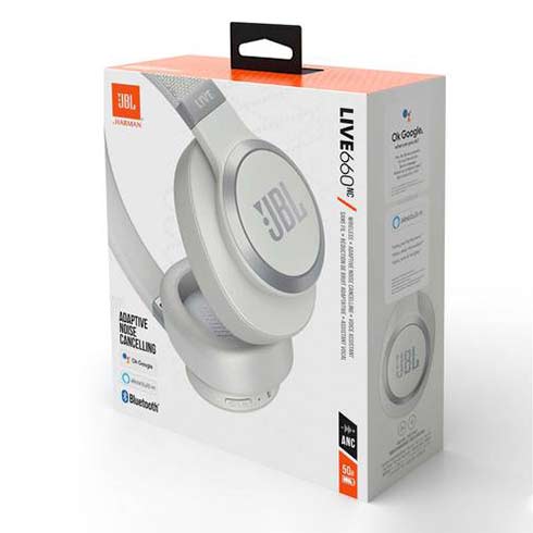 JBL Live 660NC White slúchadlá