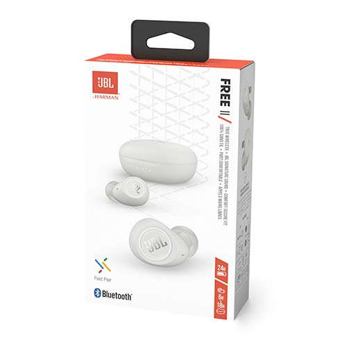 JBL Free II White slúchadlá