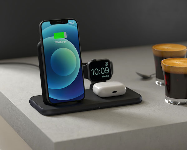 ZENS Aluminium 4 in 1 Stand Wireless Charger with 45W USB PD Black