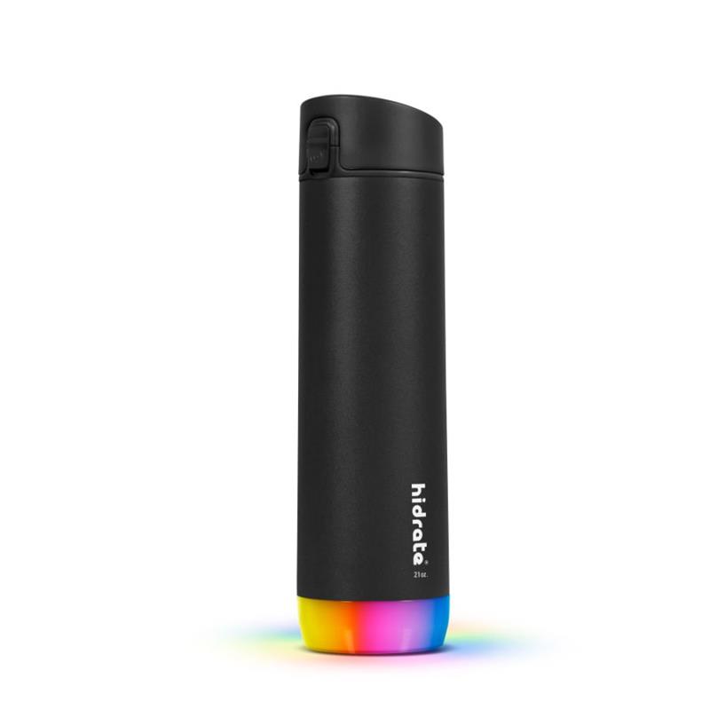 HidrateSpark - nerezová chytrá lahev, 620 ml, Bluetooth tracker, černá