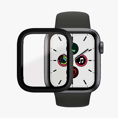PanzerGlass ochranné sko Full Body AB pre Apple Watch 4/5/6/SE 40mm - Black Frame
