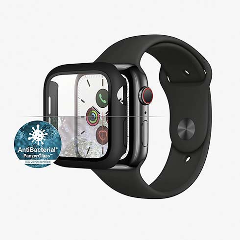 PanzerGlass ochranné sko Full Body AB pre Apple Watch 4/5/6/SE 40mm - Black Frame