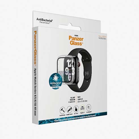 PanzerGlass ochranné sko Full Body AB pre Apple Watch 4/5/6/SE 40mm - Clear