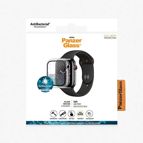 PanzerGlass ochranné sko Full Body AB pre Apple Watch 4/5/6/SE 44mm - Clear