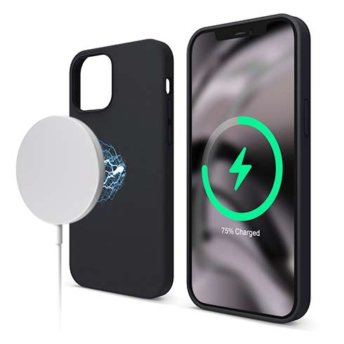 Elago kryt Silicone Case Magsafe pre iPhone 12/12 Pro - Black