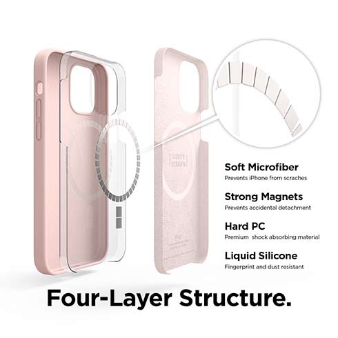 Elago kryt Silicone Case Magsafe pre iPhone 12/12 Pro - Lovely Pink