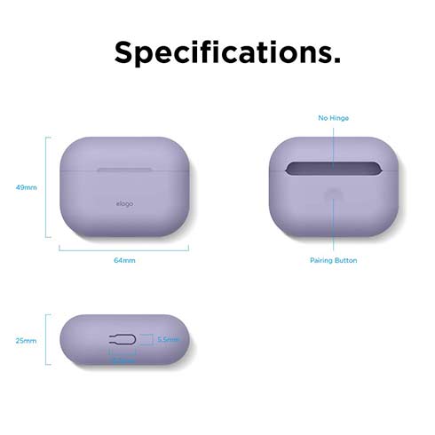 Elago Airpods Pro Silicone Case - Lavender Gray
