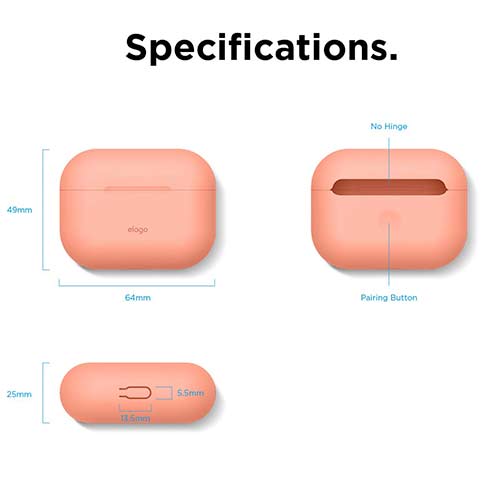 Elago Airpods Pro Silicone Case - Peach
