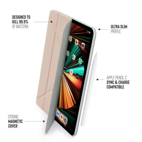 Pipetto pouzdro Origami Folio Case pro iPad Pro 11" 2022 / iPad Air 2022/ iPad Air 11" M2 - Dusty Pink