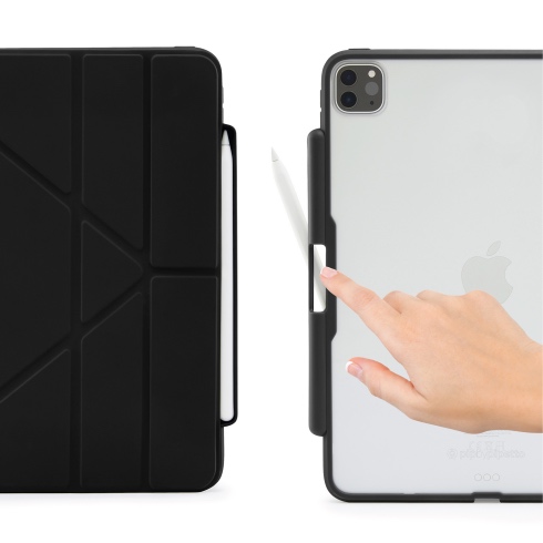 Pipetto pouzdro Origami Pencil Case pro iPad Pro 11" 2022-2018 - Black