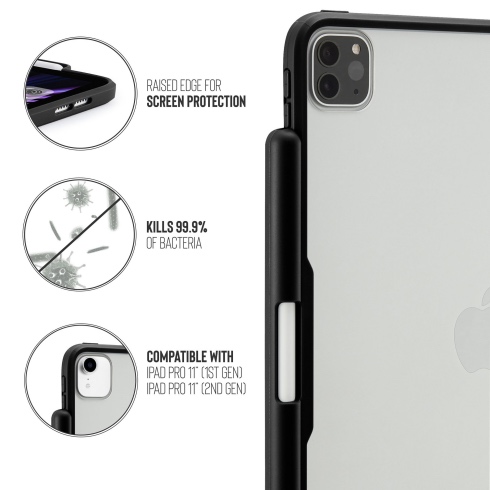 Pipetto pouzdro Origami Pencil Case pro iPad Pro 11" 2022-2018 - Black