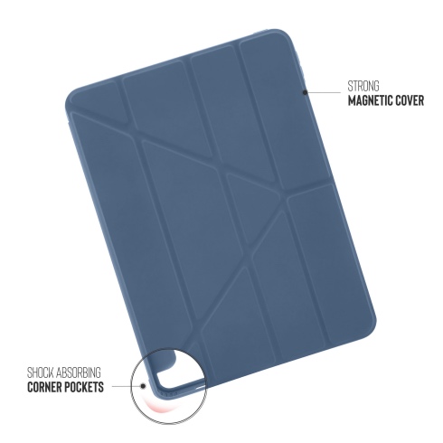 Pipetto pouzdro Origami TPU Case pro iPad Pro 11" 2022 - 2021 - Navy Blue