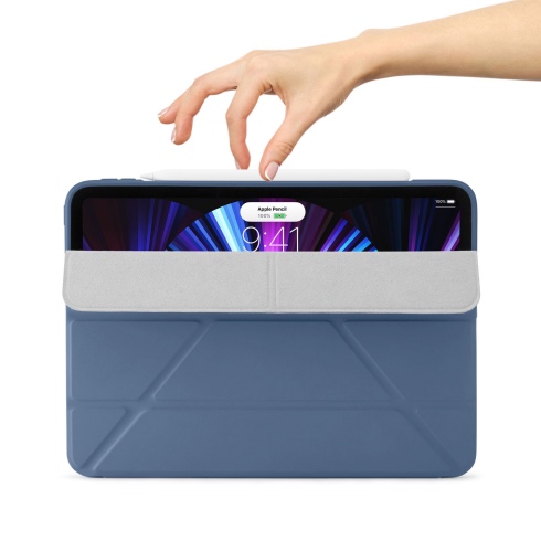 Pipetto pouzdro Origami TPU Case pro iPad Pro 11" 2022 - 2021 - Navy Blue