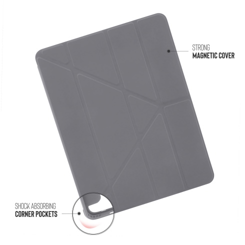 Pipetto pouzdro Origami TPU Case pro iPad Pro 11" 2022 - 2021 - Dark Grey