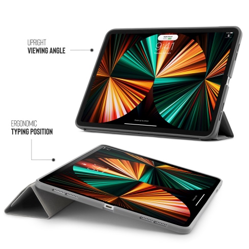 Pipetto pouzdro Origami TPU Case pro iPad Pro 11" 2022 - 2021 - Dark Grey