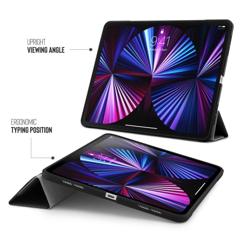 Pipetto pouzdro Origami TPU Case pro iPad Pro 11" 2022 - 2021 - Black