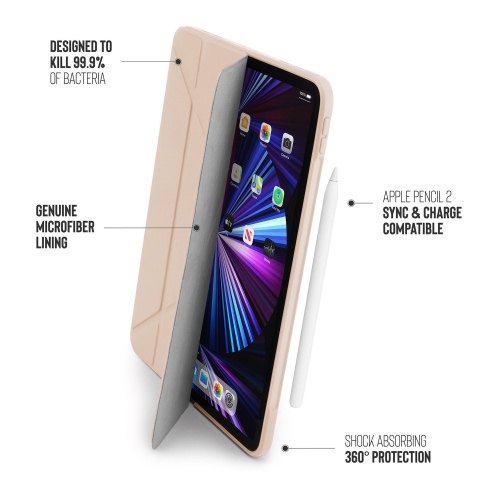 Pipetto pouzdro Origami TPU Case pro iPad Pro 11" 2022 - 2021 - Dusty Pink