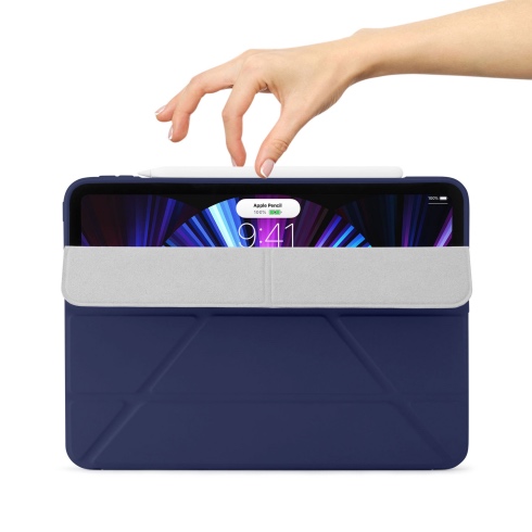 Pipetto pouzdro Origami TPU Case pro iPad Pro 11" 2022 - 2021 - Dark Blue