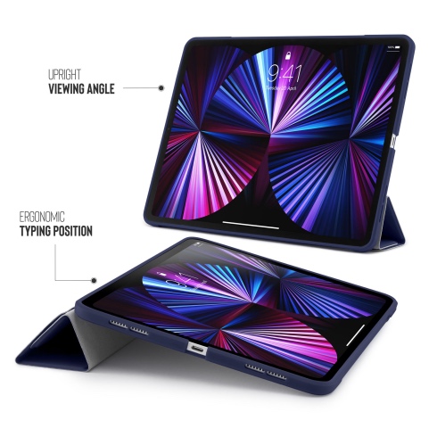 Pipetto pouzdro Origami TPU Case pro iPad Pro 11" 2022 - 2021 - Dark Blue