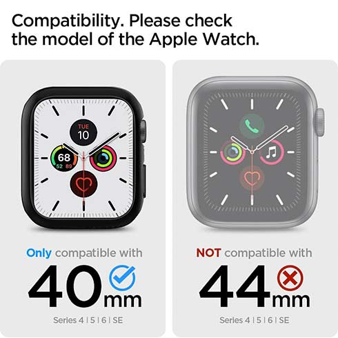 Spigen kryt Thin Fit pre Apple Watch 4/5/6/SE/SE 2 40mm - Crystal Clear