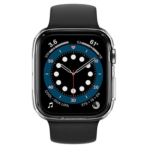 Spigen kryt Thin Fit pre Apple Watch 4/5/6/SE/SE 2 44mm - Crystal Clear