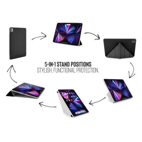 Pipetto pouzdro Origami Folio Case pro iPad Pro 12.9" 2022 - 2021 - Black