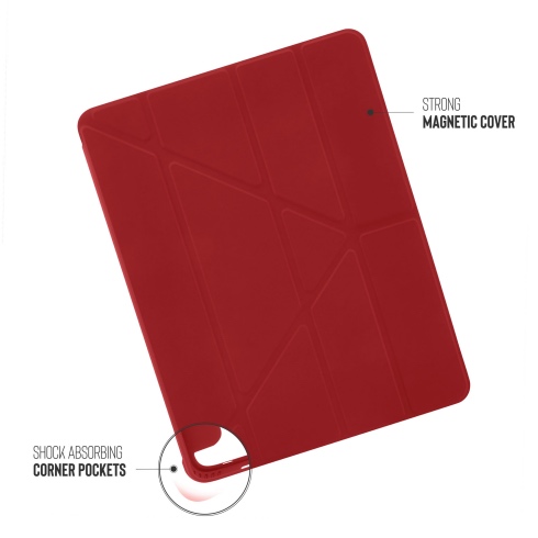 Pipetto pouzdro Origami TPU Case pro iPad Pro 12.9" 2022/2021/2020 - Red