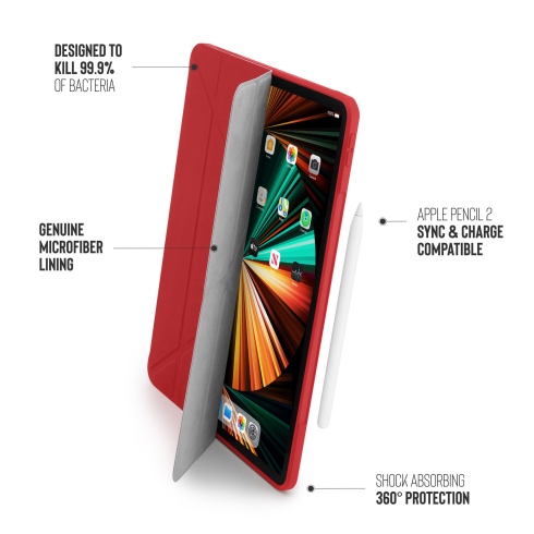 Pipetto pouzdro Origami TPU Case pro iPad Pro 12.9" 2022/2021/2020 - Red