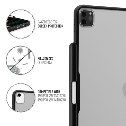 Pipetto pouzdro Origami Pencil Case pro iPad Pro 12.9" 2022 - 2021 - Black