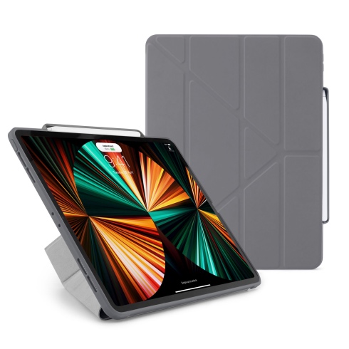 Pipetto pouzdro Origami Pencil Case pro iPad Pro 12.9" 2022 - 2021 - Dark Grey