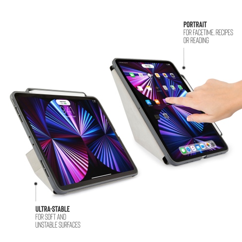 Pipetto pouzdro Origami Pencil Case pro iPad Pro 12.9" 2022 - 2021 - Dark Grey
