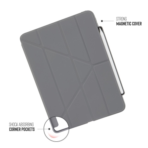 Pipetto pouzdro Origami Pencil Case pro iPad Pro 12.9" 2022 - 2021 - Dark Grey