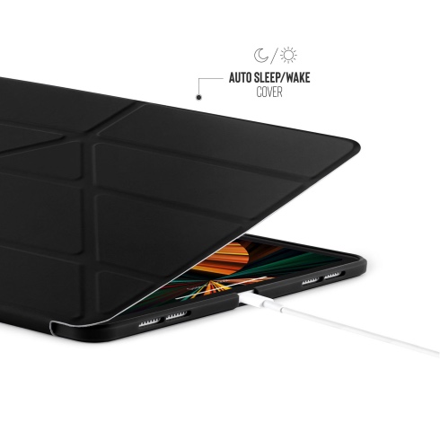 Pipetto pouzdro Origami TPU Case pro iPad Pro 12.9" 2022/2021/2020 - Black