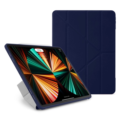 Pipetto pouzdro Origami TPU Case pro iPad Pro 12.9" 2022 - 2021 - Dark Blue