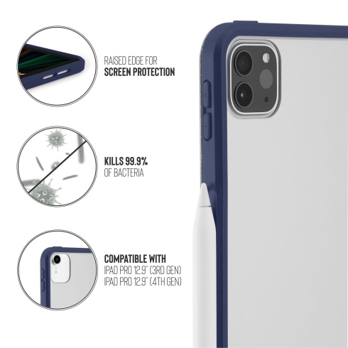 Pipetto pouzdro Origami TPU Case pro iPad Pro 12.9" 2022 - 2021 - Dark Blue